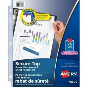 Avery Secure Top Heavyweight Sheet Protectors — 25 Pack