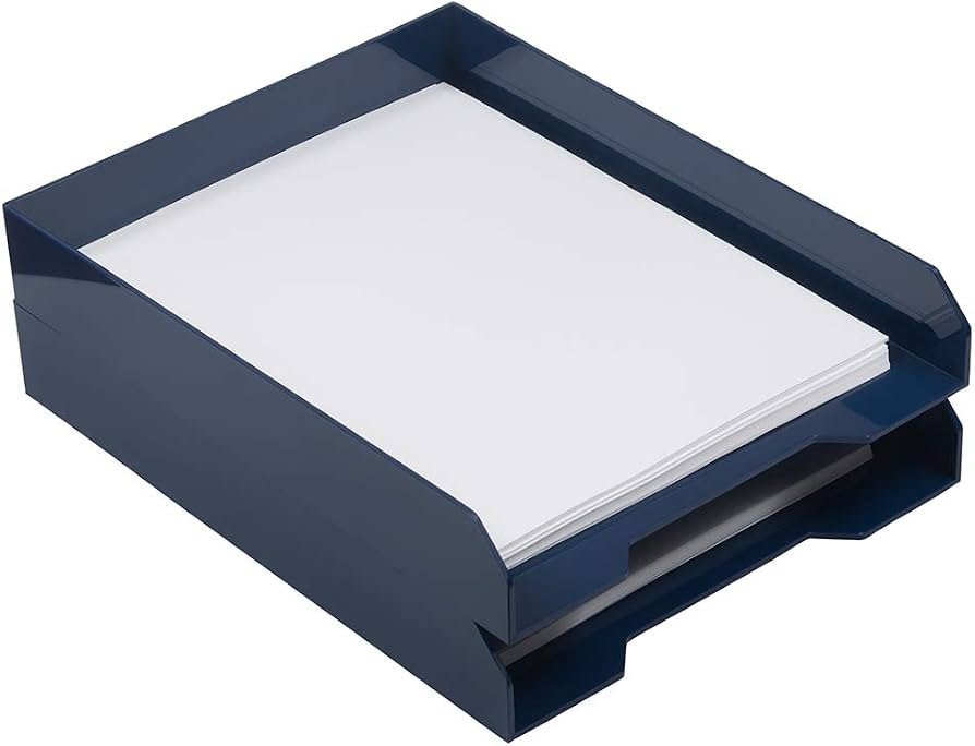 Desktop Letter Tray — Navy