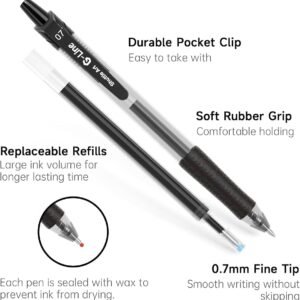 Retractable Gel Pen — Black, 0.7 mm