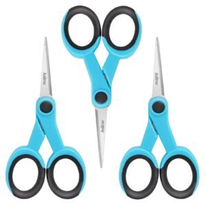 Precision Scissors — 5 in, Teal/Black, 3 Pack