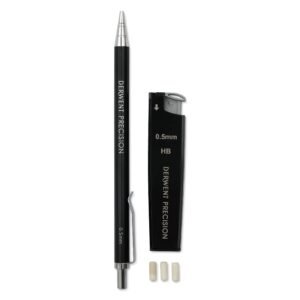 All-Metal Mechanical Pencil — Black, 0.5 mm with HB Leads