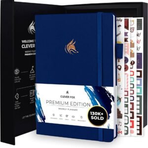 Clever Fox Premium Edition Weekly Planner — Navy