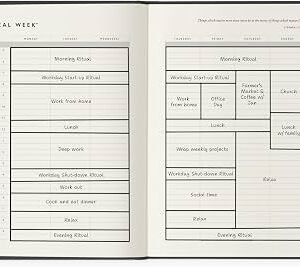 Undated Weekly Schedule Planner — Charcoal