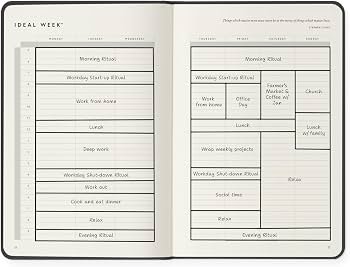 Undated Weekly Schedule Planner — Charcoal