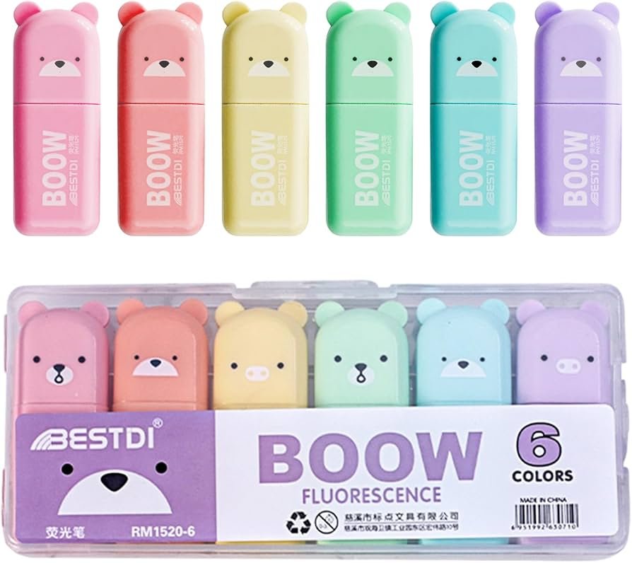 BESTDI BOOW Mini Highlighters — 6 Colors