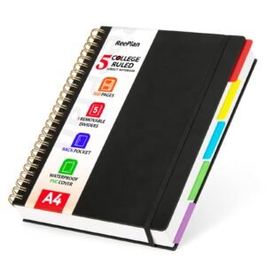 ReePlan A4 5-Subject College Ruled Notebook — 360 Pages