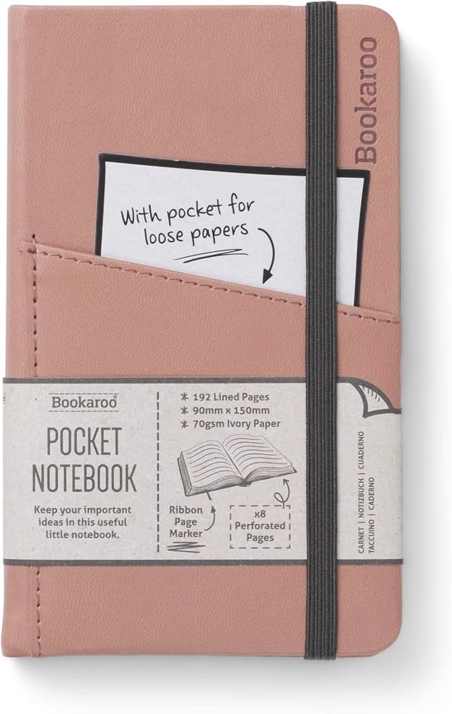 Bookaroo Pocket Notebook — Blush