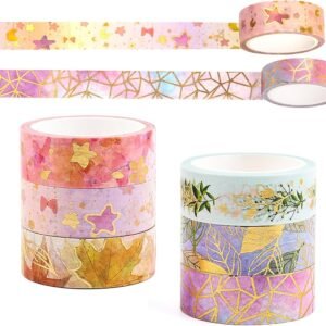 Decorative Washi Tape Set — 6 Rolls