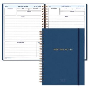 Sweetzer & Orange Meeting Notes Notebook — Navy