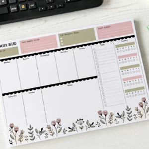 Floral Weekly Planning Pad