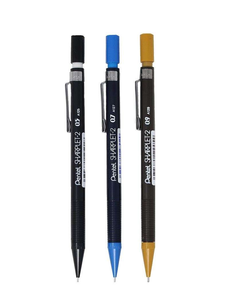 Pentel Sharplet Mechanical Pencils — 0.5, 0.7 & 0.9 mm, 3 Pack