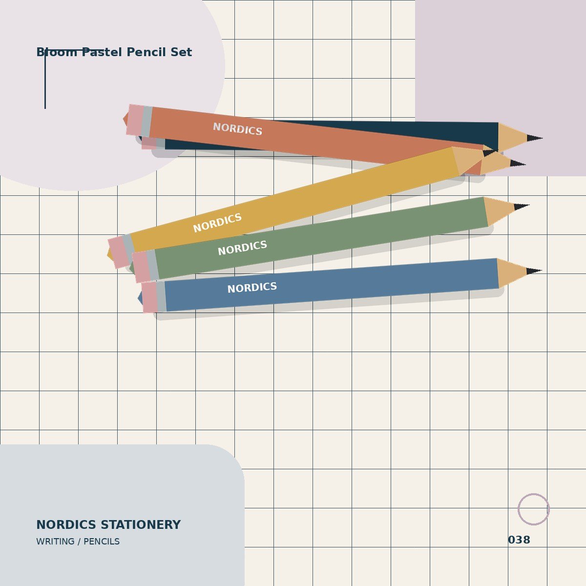 Bloom Pastel Pencil Set — 5 Pack