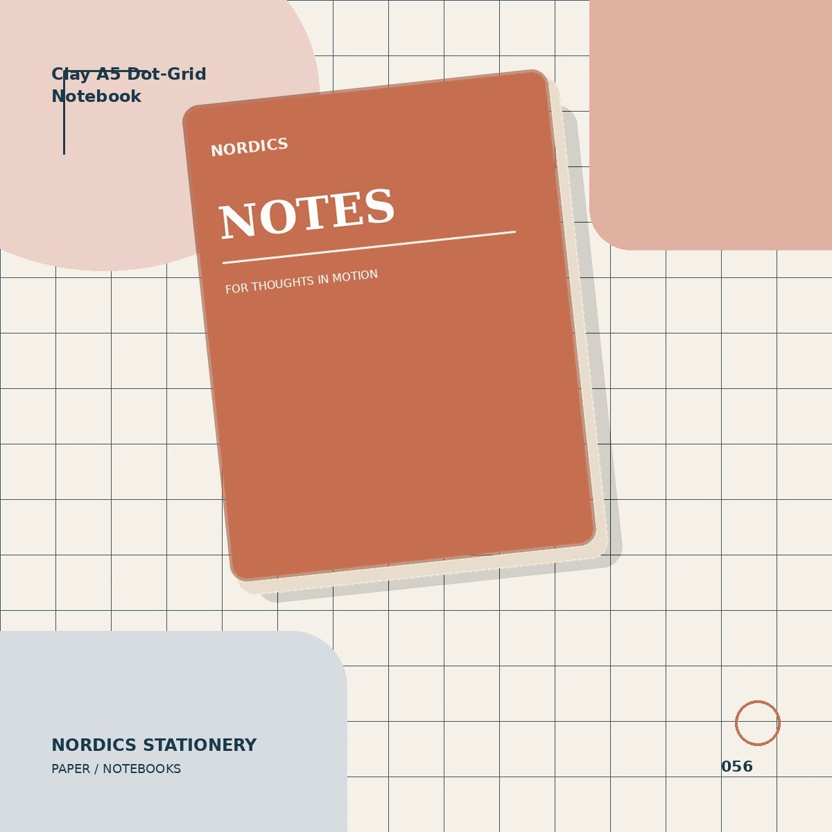 Clay A5 Dot-Grid Notebook — Terracotta