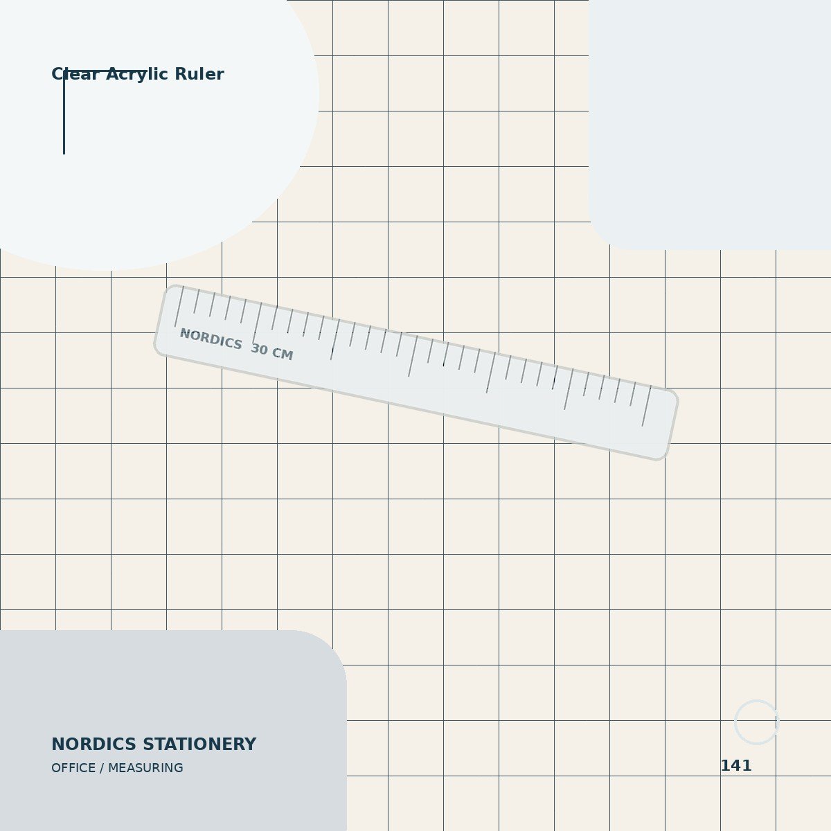 Clear Acrylic Ruler — 12 Inch