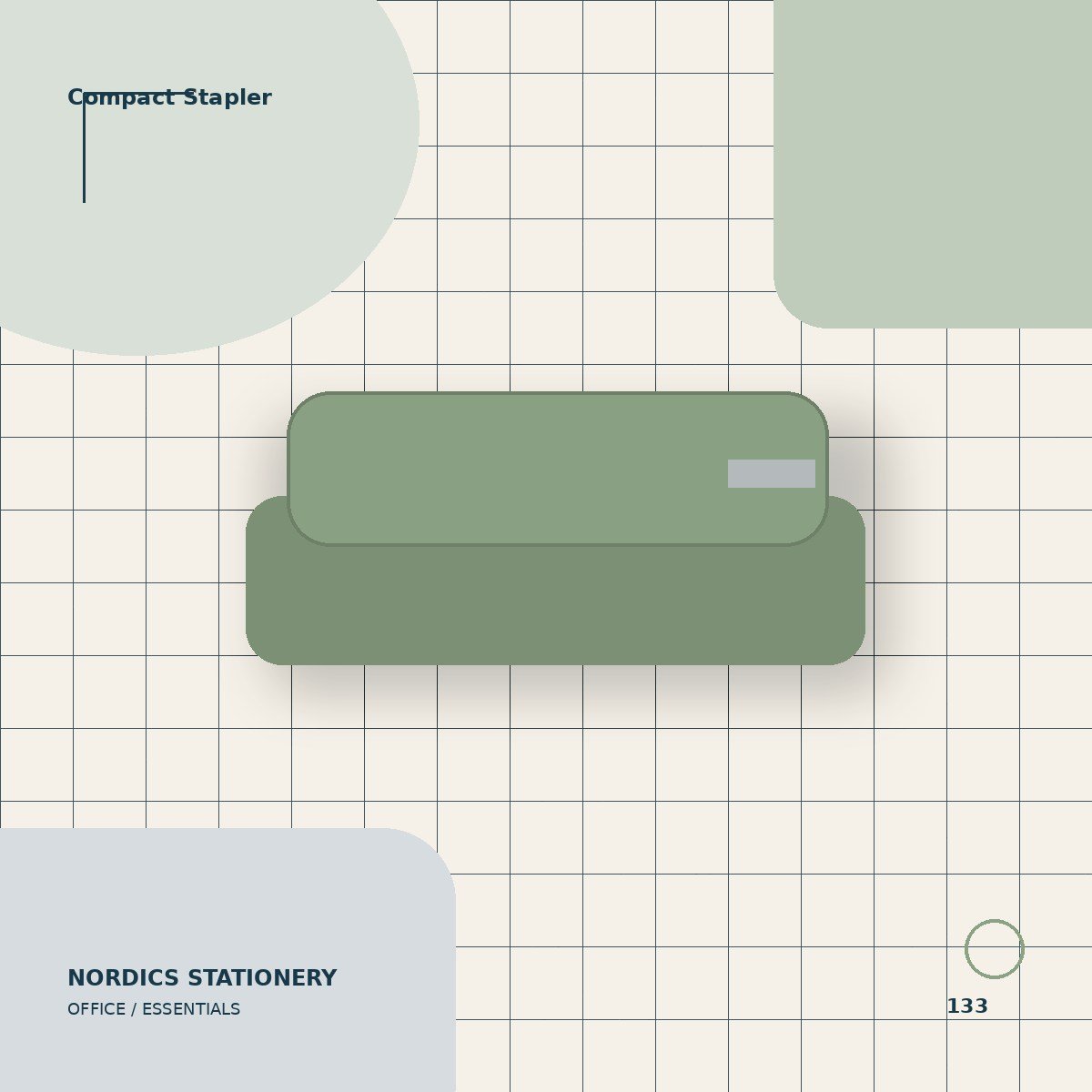 Compact Stapler — Sage