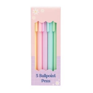 Pastel Ballpoint Pen Set — 5 Pack