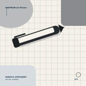 Dual-Tip Brush Marker — Black