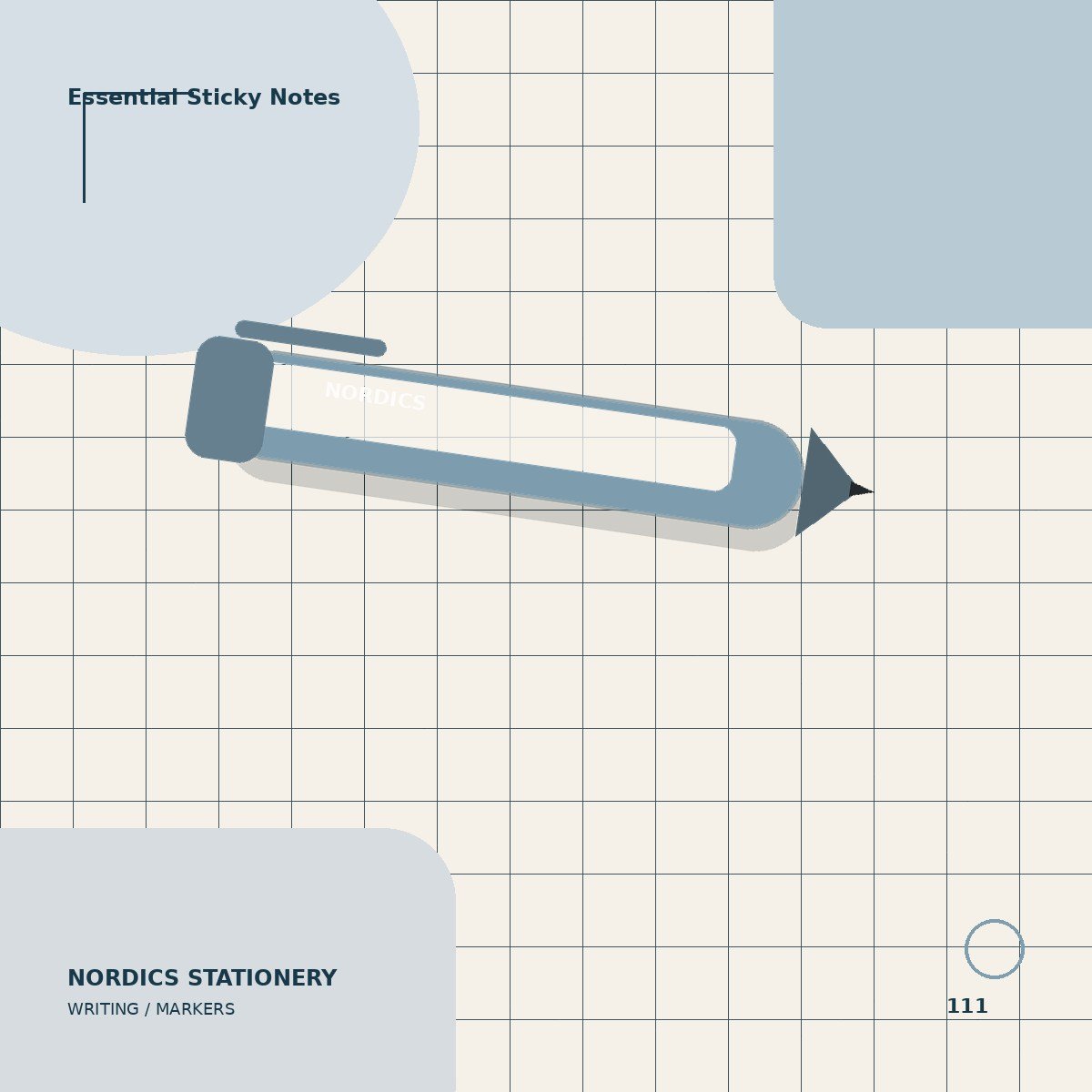 Essential Sticky Notes — Dusty Blue
