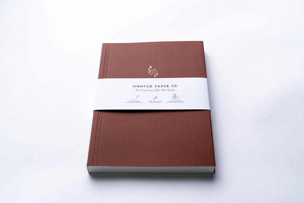 Hunter Paper Co. A5 Lined Lay-Flat Notebook — Terracotta