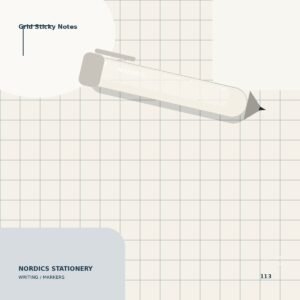 Grid Sticky Notes — Warm White