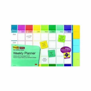 Post-it Weekly Planner with Full-Adhesive Notes