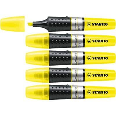 STABILO Yellow Highlighters — 5 Pack