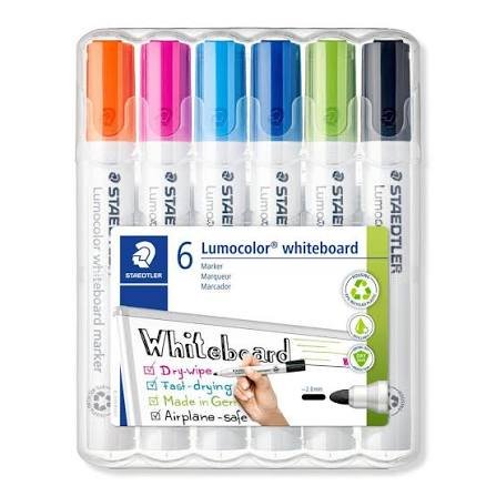 STAEDTLER Lumocolor Whiteboard Markers — 6 Colors