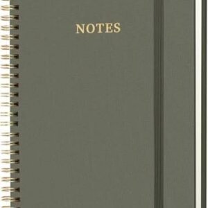 Spiral Notes Notebook — Wide Ruled, Olive
