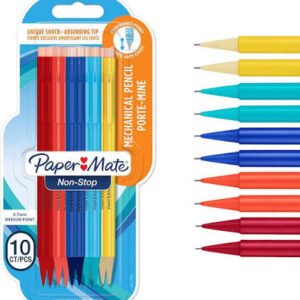 Paper Mate Non-Stop Mechanical Pencils — Assorted Colors, 0.7 mm, 10 Pack
