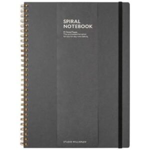 Studio Milligram Spiral Notebook — Black