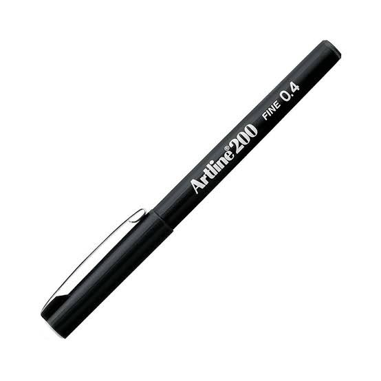 Artline 200 Fineliner — Black, 0.4 mm
