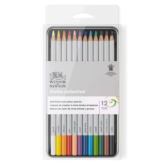Winsor & Newton Colour Pencils — 12 Colors, Metal Tin - Image 3