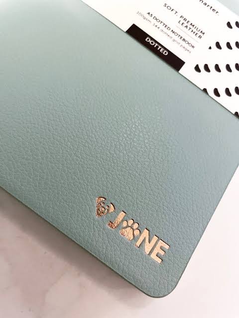 Sage Dotted Notebook — Soft Leather-Feel Cover