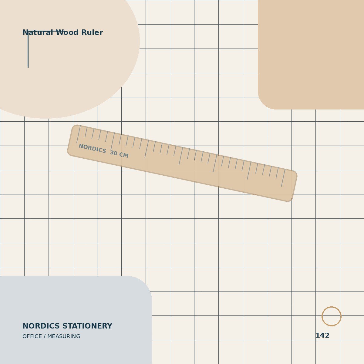 Natural Wood Ruler — 12 Inch