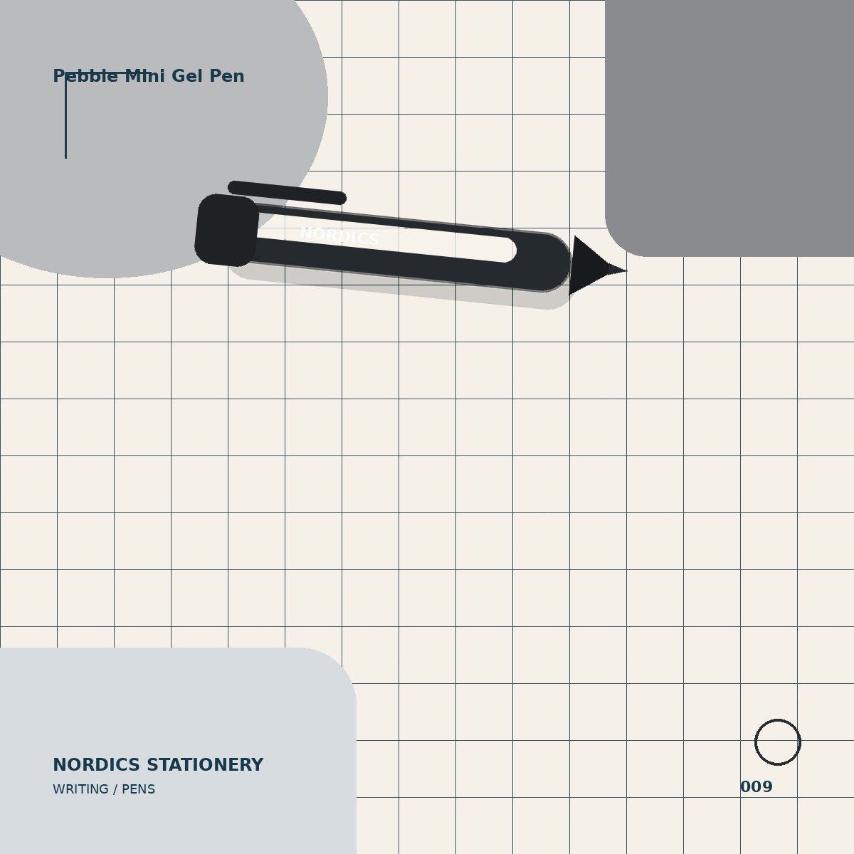 Pebble Mini Gel Pen — Black 0.5 mm