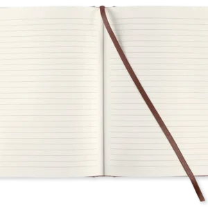 A5 Lined Hardcover Notebook with Ribbon Bookmark — Oat