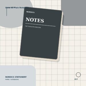 Slate A5 Plain Notebook — Charcoal