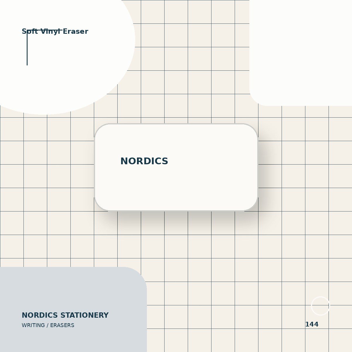 Soft Vinyl Eraser — White