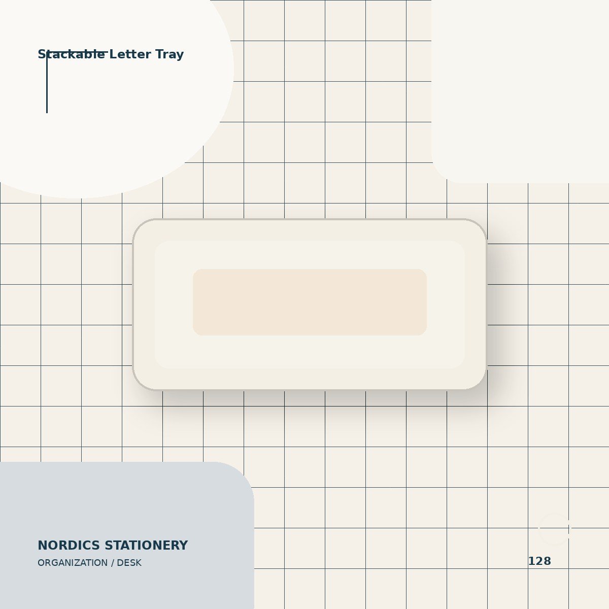 Stackable Letter Tray — Warm White