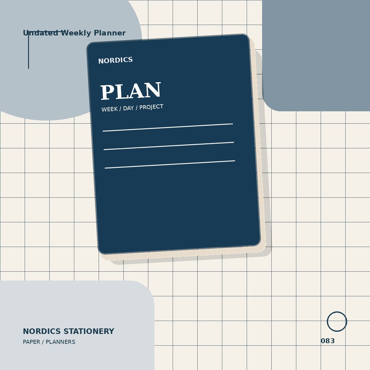 Undated Weekly Planner — Navy