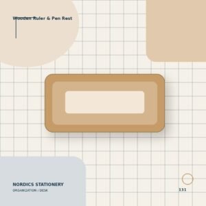 Wooden Ruler & Pen Rest